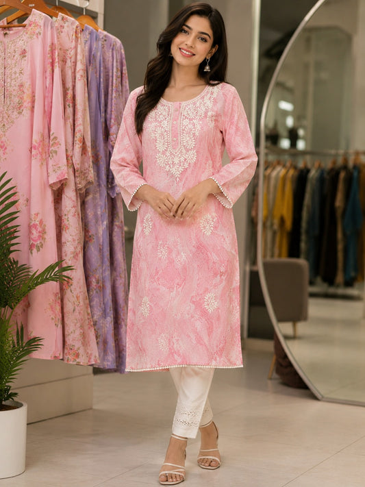 Ethnic Printed Kurta Set for Women