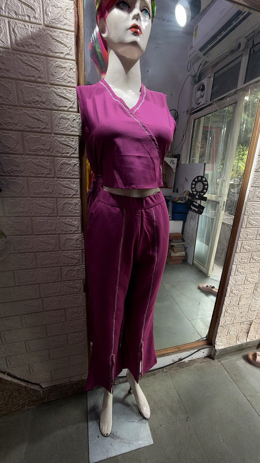 Women's Magenta Co-Ord Set