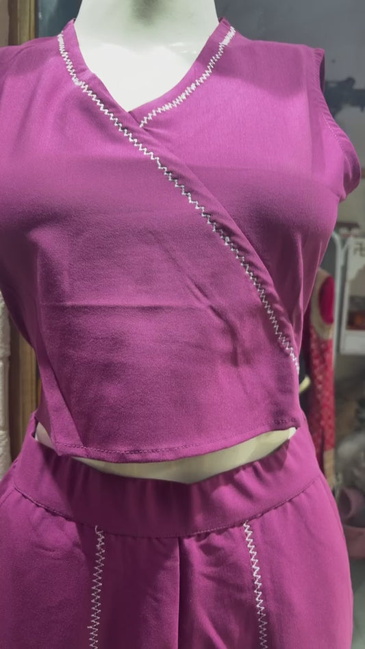 Women's Magenta Co-Ord Set