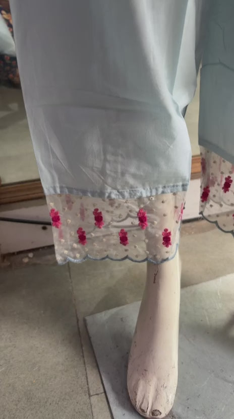Cotton Suit with embroidery and dupatta